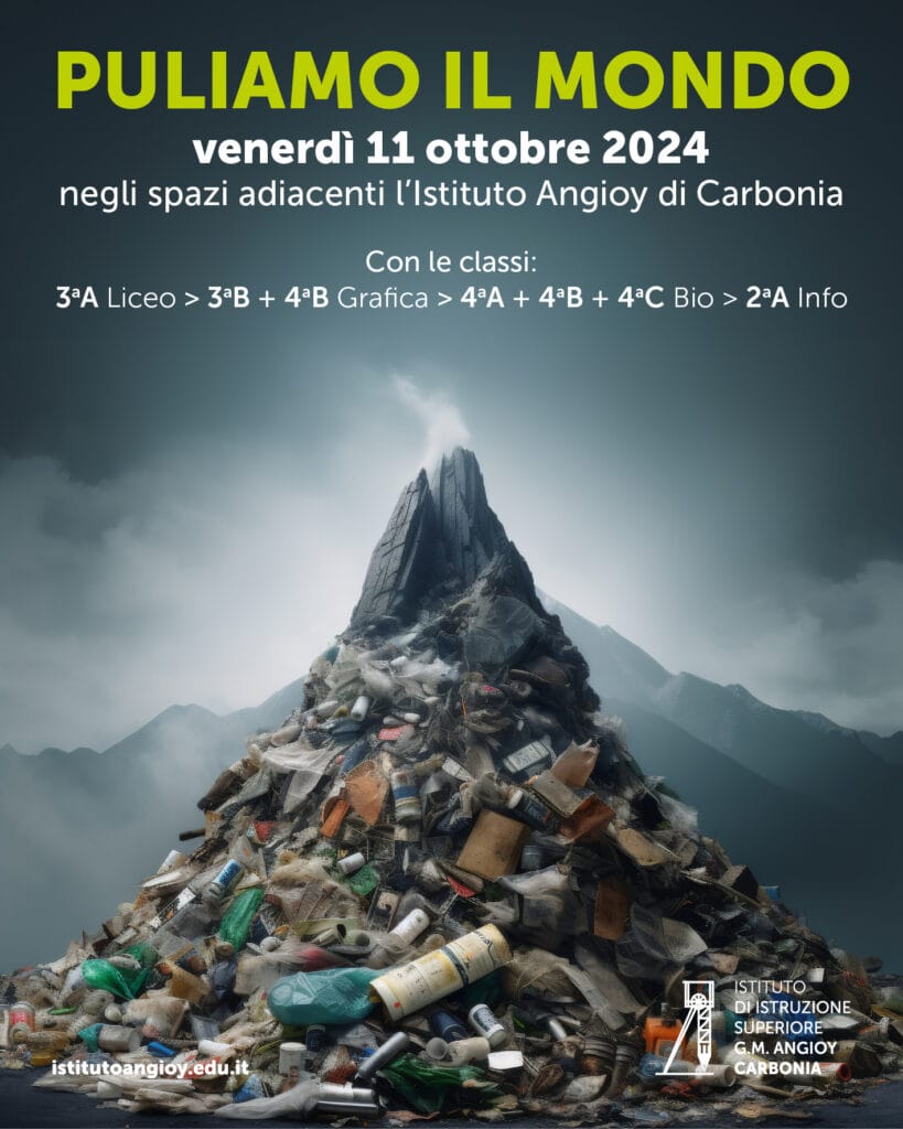 Immagine con montagna di rifiuti