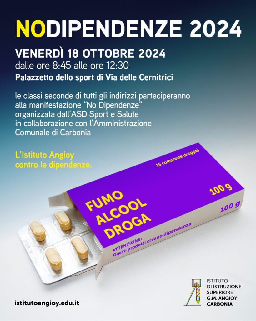 Confezione di compresse con la scritta Fumo, Alcol e Droga