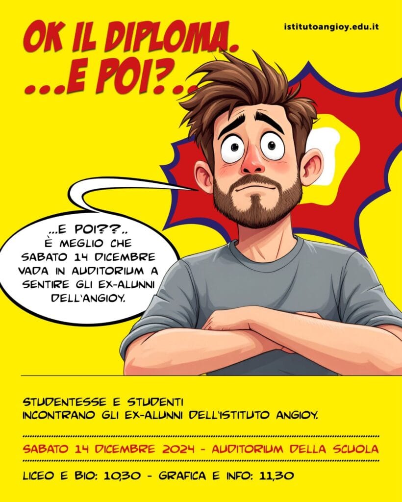 Studentesse e studenti incontrano gli ex-alunni dell'Istituto Angioy. Sabato 14 dicembre 2024.