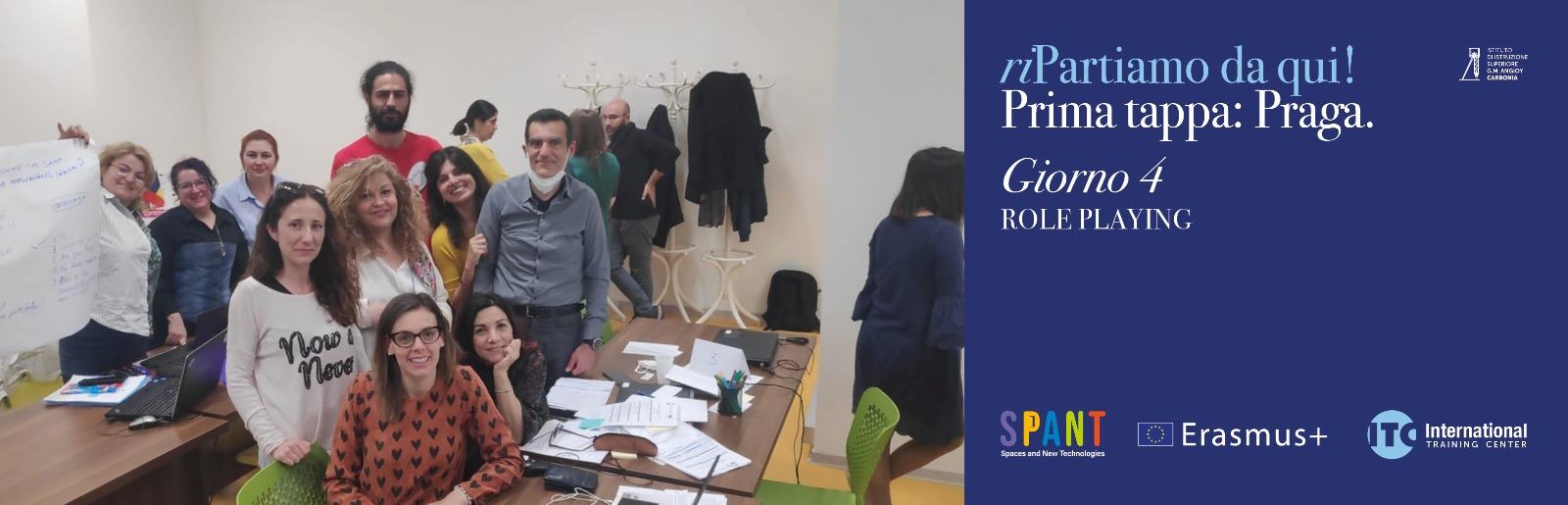 Attività di role playing durante la formazione Erasmus+ a Praga